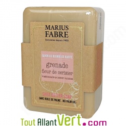 Savonnette de Marseille Grenade Fleur de cerisier et huile d\'olive, 150g