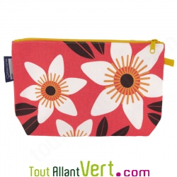 Grande trousse Ecole en coton bio Panda Roux, 22 x 13 cm