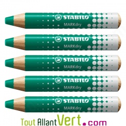 Crayon marqueur effa�able Vert pour tableau blanc et ardoise, lot de 5