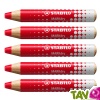 Crayon marqueur effa�able Rouge pour tableau blanc et ardoise, lot de 5