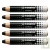 Crayon marqueur effa�able noir pour tableau blanc et ardoise, lot de 5