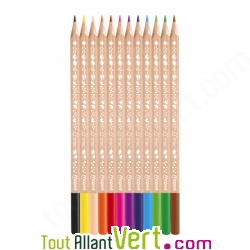 12 crayons de couleurs Bois certifi�