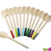 Cuillre en bois de htre non trait, 30 cm