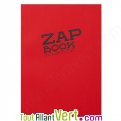 Bloc uni encoll� recycl� A4 80g 320 pages Rouge s�rie ZapBook