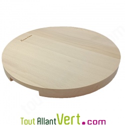 Planche � d�couper ou � pizza ronde en bois, 33 cm