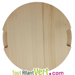 Planche � d�couper ou � pizza ronde en bois, 33 cm