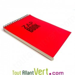 Bloc spirale � l\'italienne uni recycl� A4 80g 320 pages Rouge ZapBook