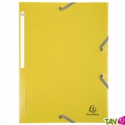 Chemise  lastiques recycl 3 rabats jaune, Forever