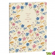 Carnet recycl� 15x21 cm Fleur, Julie Adore