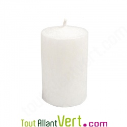 Bougie en st�arine v�g�tale Blanche, 6H