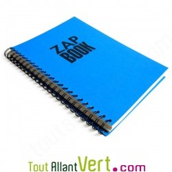 Bloc spirale uni recycl� A4 320 pages Bleu ZapBook