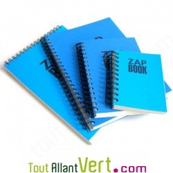 Bloc spirale uni recycl� A4 320 pages Bleu ZapBook