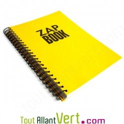 Bloc spirale uni recycl� A4 80g 320 pages Jaune ZapBook
