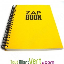 Bloc spirale uni recycl� A4 80g 320 pages Jaune ZapBook