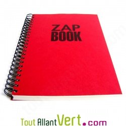Bloc spirale uni recycl� A4 80g 320 pages Rouge ZapBook