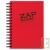 Bloc spirale uni recycl� Rouge A5, 320 pages ZapBook