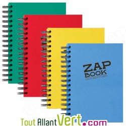 Bloc spirale uni recycl� A5, 320 pages Jaune ZapBook