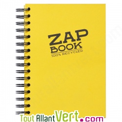 Bloc spirale uni recycl� A5, 320 pages Jaune ZapBook