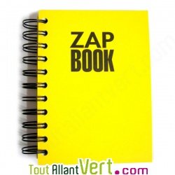 Bloc spirale uni recycl� A6 80g 320 pages Jaune ZapBook