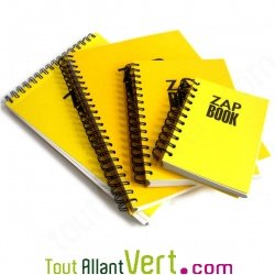 Bloc spirale uni recycl� A6 80g 320 pages Jaune ZapBook