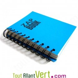 Bloc spirale uni recycl� A6 80g 320 pages Bleu ZapBook