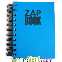 Bloc spirale uni recycl� A6 80g 320 pages Bleu ZapBook