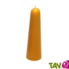 Bougie conique en cire d'abeille jaune 13,5cm x 4cm longue combustion