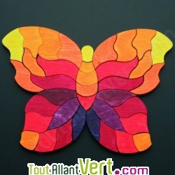 Puzzle cr�atif Papillon Rouge magn�tique