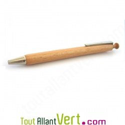 Stylo bille rtractable en bois de htre X20M