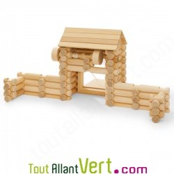 Jeu de construction Fort en bois  80 pices Varis
