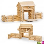 Jeu de construction Fort en bois  80 pices Varis