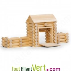 Jeu de construction Fort en bois  80 pices Varis