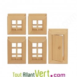 Kit Varis Fen�tres et Portes en bois  5 pi�ces