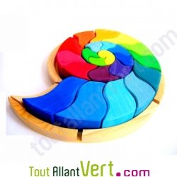Puzzle ammonite g�ant arc-en-ciel 34x26cm, 4 ans+