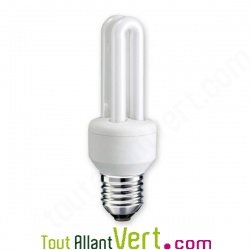 Ampoule Droite Fluocompacte 7W eq. 25W embase E27 300 lm
