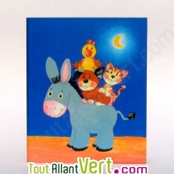 Classeur � base de papier recycl�, 2 anneaux, A5, dos 3 cm, motif �ne & Cie