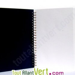 Livre d\'or recycl� � spirale, brod� sur lin, 21x29,7cm, 60 pages 175g