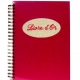 Livre d'or recycl� � spirale, fuchsia, brod� sur lin, 21x29,7cm, 60 pages 175g