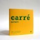 Carnet carr� recycl� rustique jaune et blanc 32p 14x14 cm
