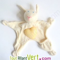 Chiffon de toilette mouton en coton bio + savon au lait de ch�vre