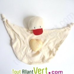 Chiffon de toilette canard en coton bio + savon au lait de ch�vre