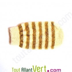 Gant de massage et de lavage en coton bio et en lin