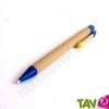 Stylo bille bleu en papier recycl rtractable