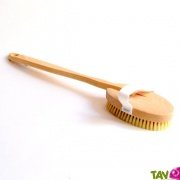 Brosse de massage avec manche en bois et soie naturelle, 43 cm