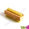Brosse  ongle double, fibres agave et bois de htre, 10 cm