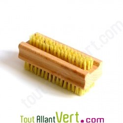 Brosse � ongle double, fibres agave et bois de h�tre, 10 cm