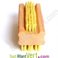Brosse � ongle double, fibres agave et bois de h�tre, 10 cm