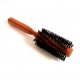 Brosse cheveux ronde en bois, poils naturel de sanglier