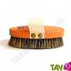 Brosse de massage de luxe en bois, fibre vgtale et crin, 14 cm
