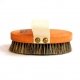 Brosse de massage de luxe en bois, fibre vgtale et crin, 14 cm